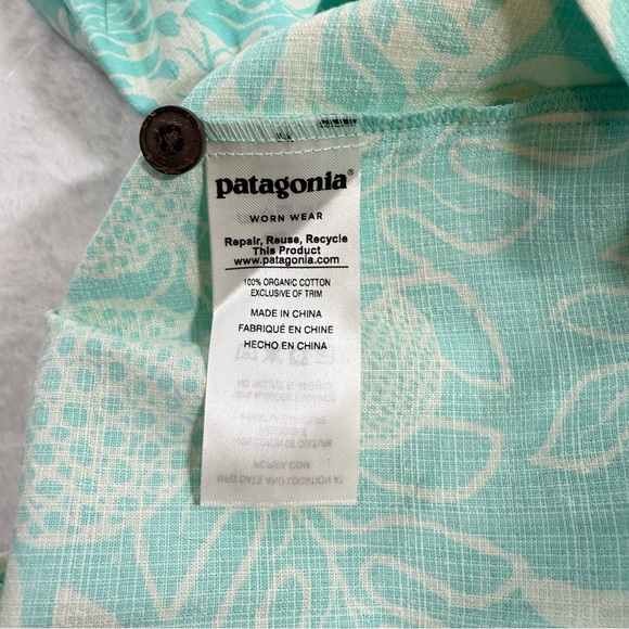 Patagonia Pataloha Dress Womens Sz 4 Organic Cotton True Wrap Smocked Sundress - Picture 7 of 12